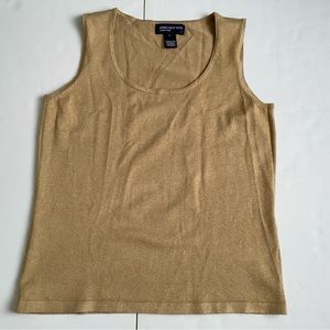 Jones New York Signature Gold Sleeveless Top